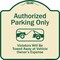 Signmission Designer Series-Authorized Parking Violators Will Be Towed Away Owner, 18" x 18", TG-1818-9997 A-DES-TG-1818-9997 - alternate 1